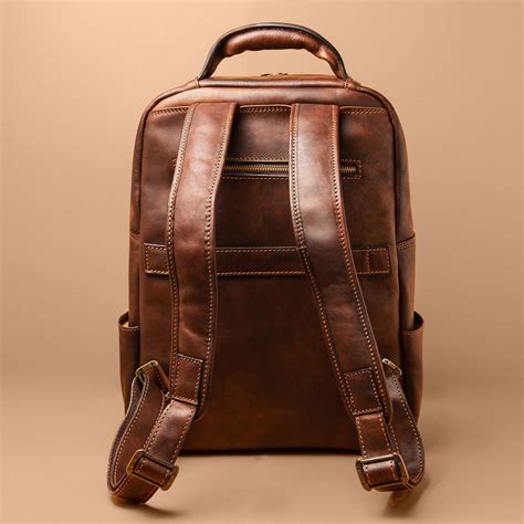 leather rucksack etsy|real leather laptop backpack.